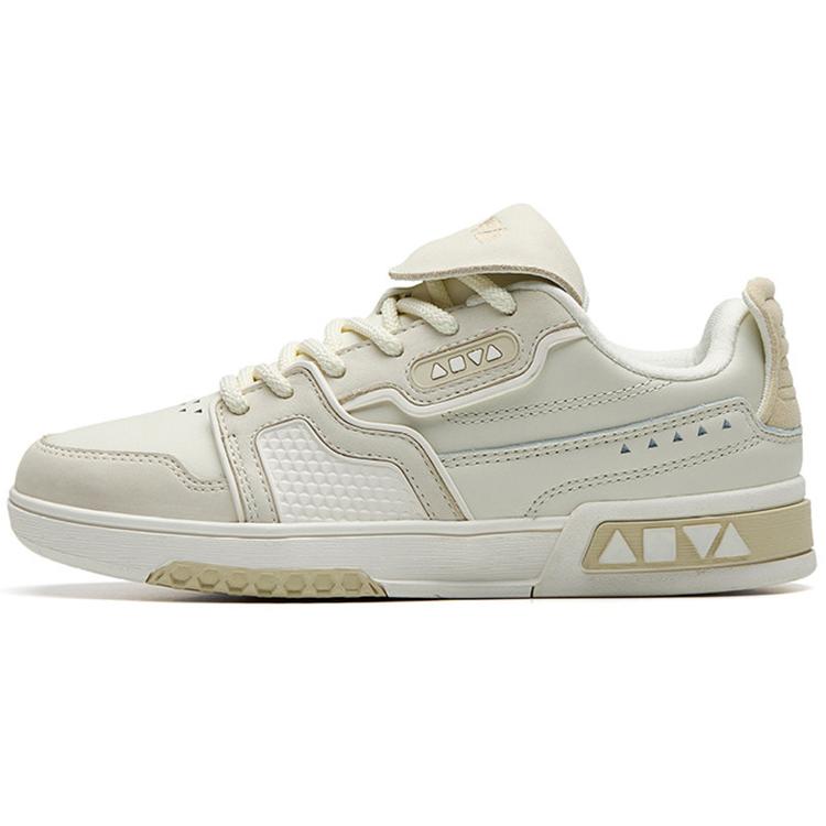 

New Anta AOYU Slip-Resistant Cushioning Low-Top Skateboard Shoes Women s White Yellow 122238073-2 36.5