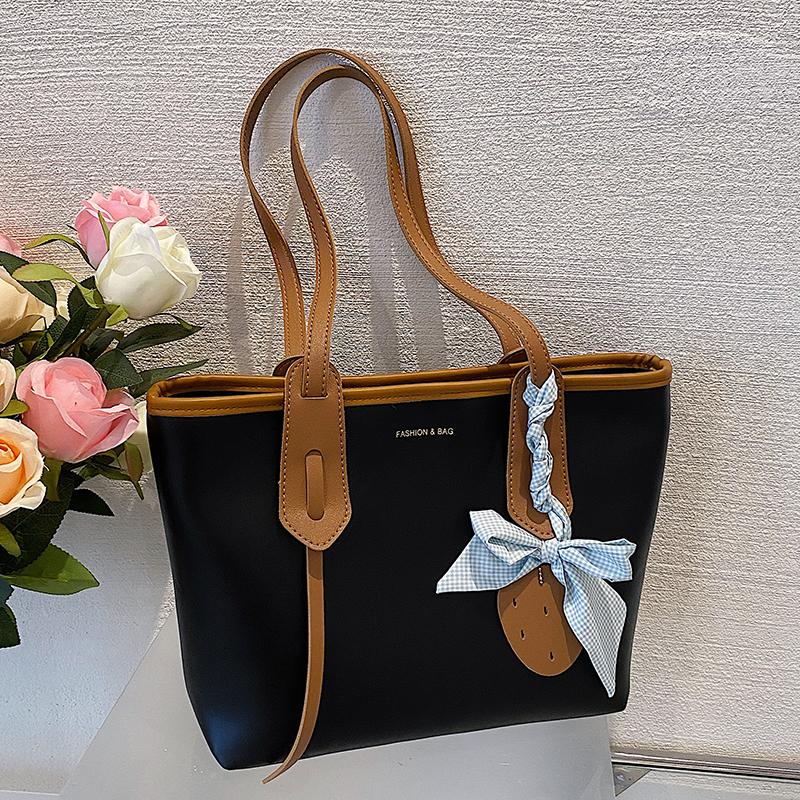 New Women PU Leather Simple Handbags Vintage Ladies Casual Large Capacity Shoulder Bag Fashion Commute