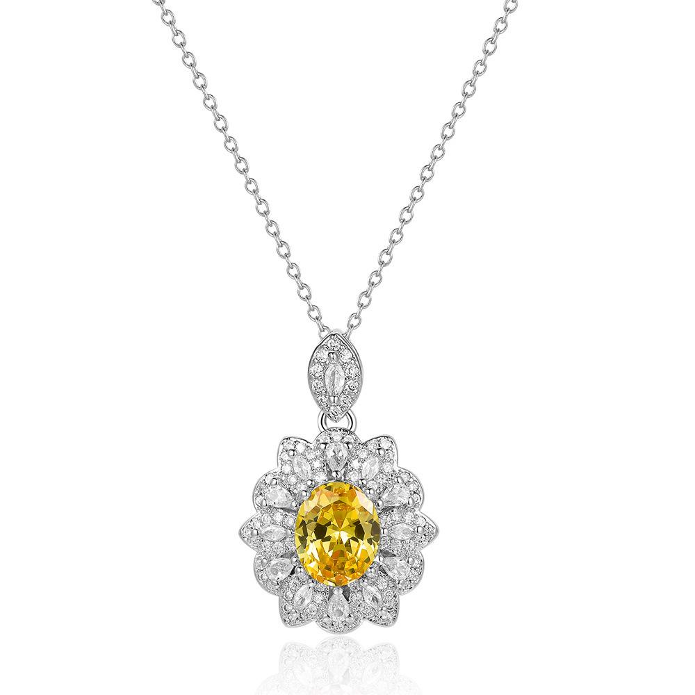 Hot mining explosion full of diamonds, colorful treasures, large flower necklaces, rings, European and American studs.