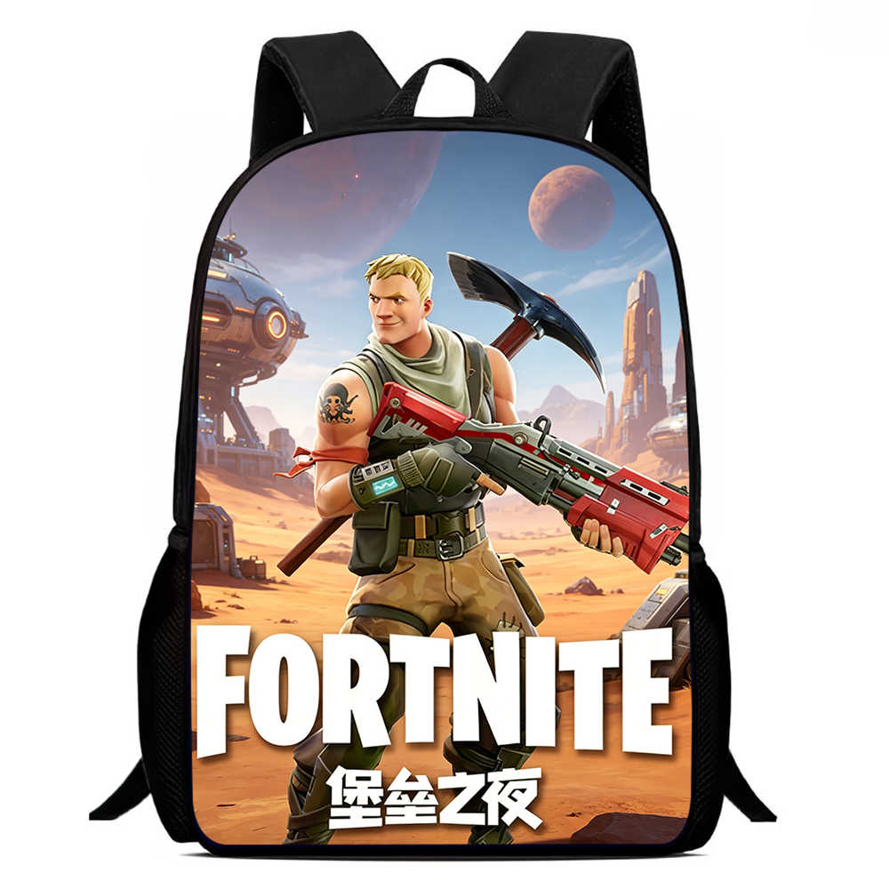 Children's Student Fort-nite Cartoon Boy and Girl Large Capacity Backpack