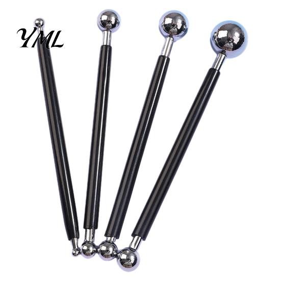 Clay Modeling Tools 4Pcs Polymer Shaping Tool Set, Sculpting Stick with Stainless Art Craft Supplies Steel Ball, 4 Size DIY Fondant Pottery Decorating