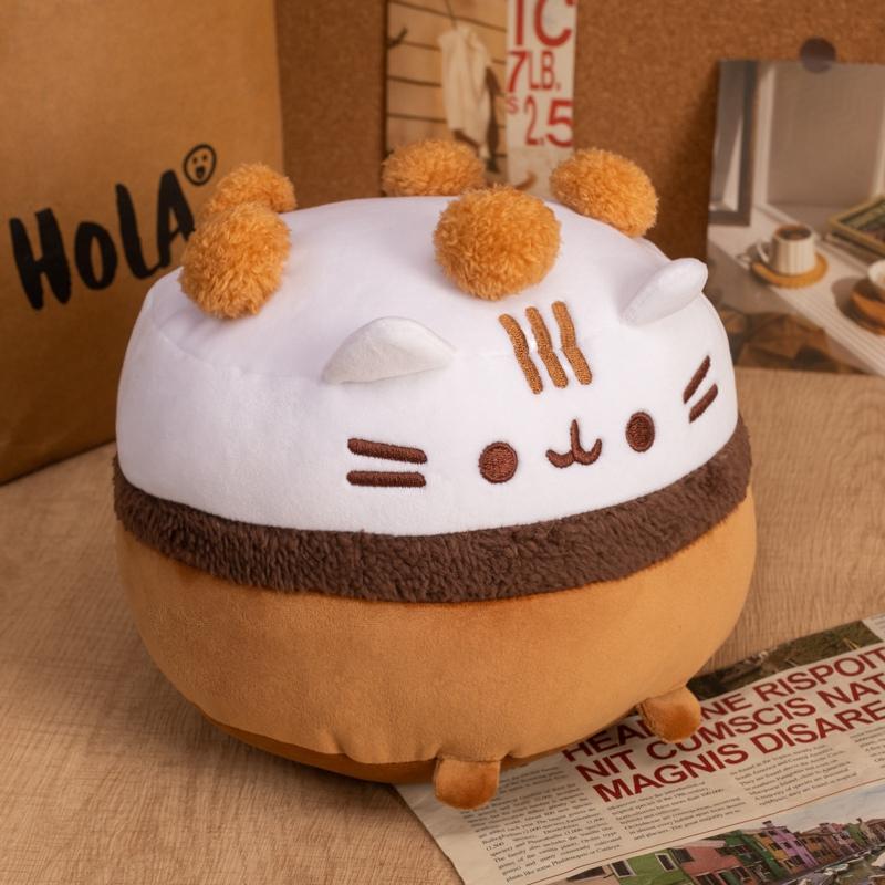 

18/22СМ Каваи Мороженое Торт Кот Коричневый Мультяшные Животные Закуски Офисная Подушка Сопровождение Декор День Рождения Рождественские Подарки Украшение для Вечеринки about 22cm