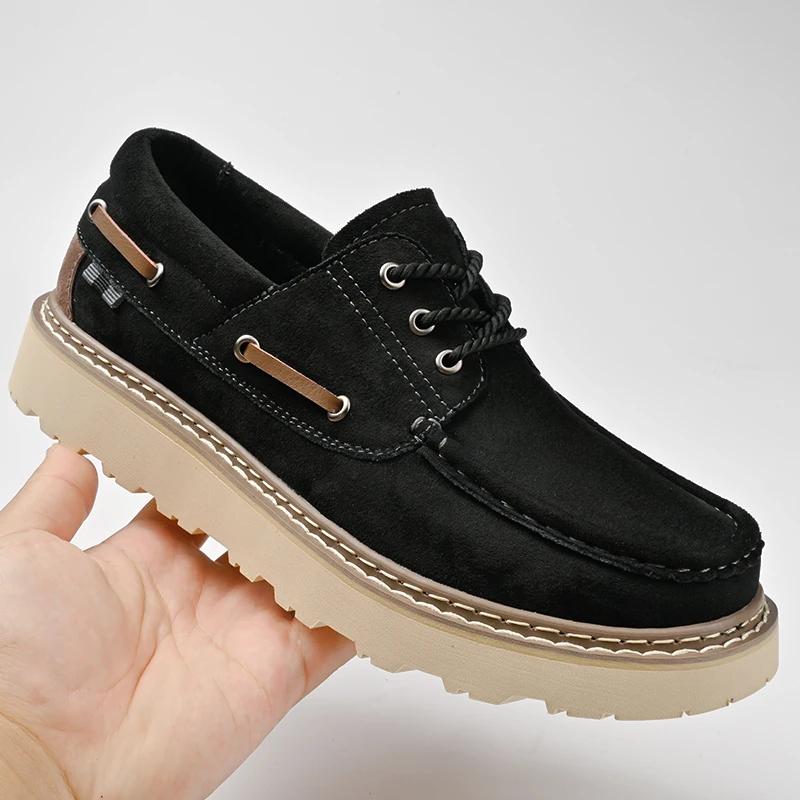 Fashion Handmade Leisure Men Genuine Leather Business Shoes 2025 New Trendy Minimalist Work Shoes Lace Up Formal Casual Business Shoes