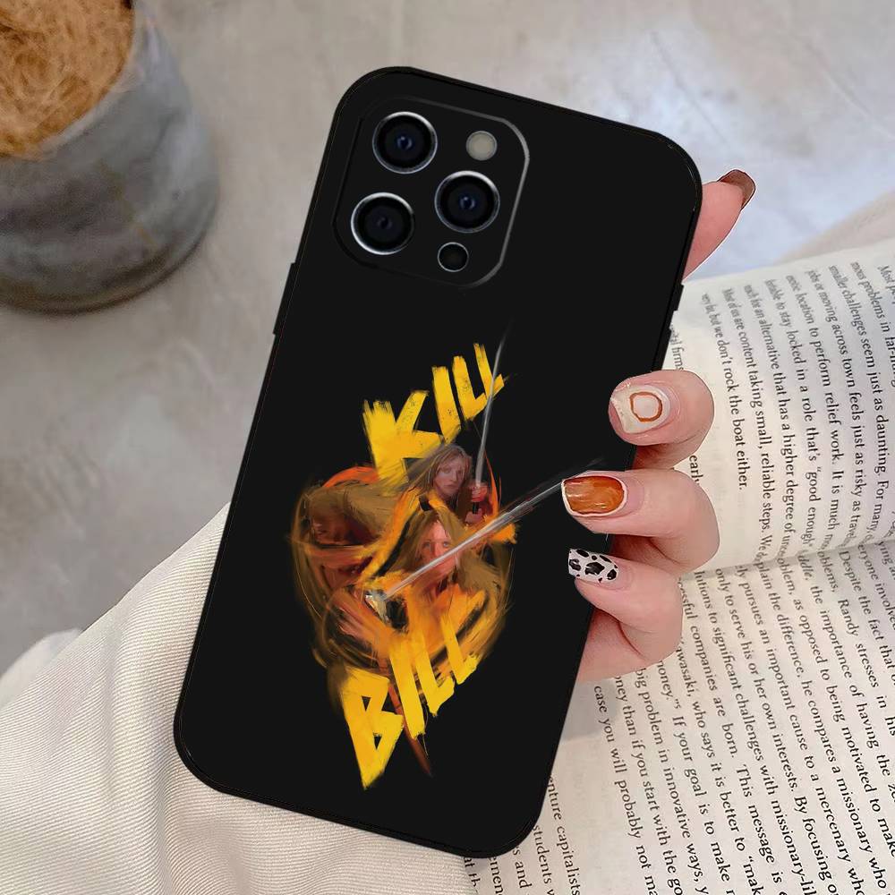 

1PC Kill Bill Movie Phone Case For iPhone 17,16,15,14,13,12,11 Plus,Pro Max,XS,Soft Silicone Black Cover iPhone17Pro