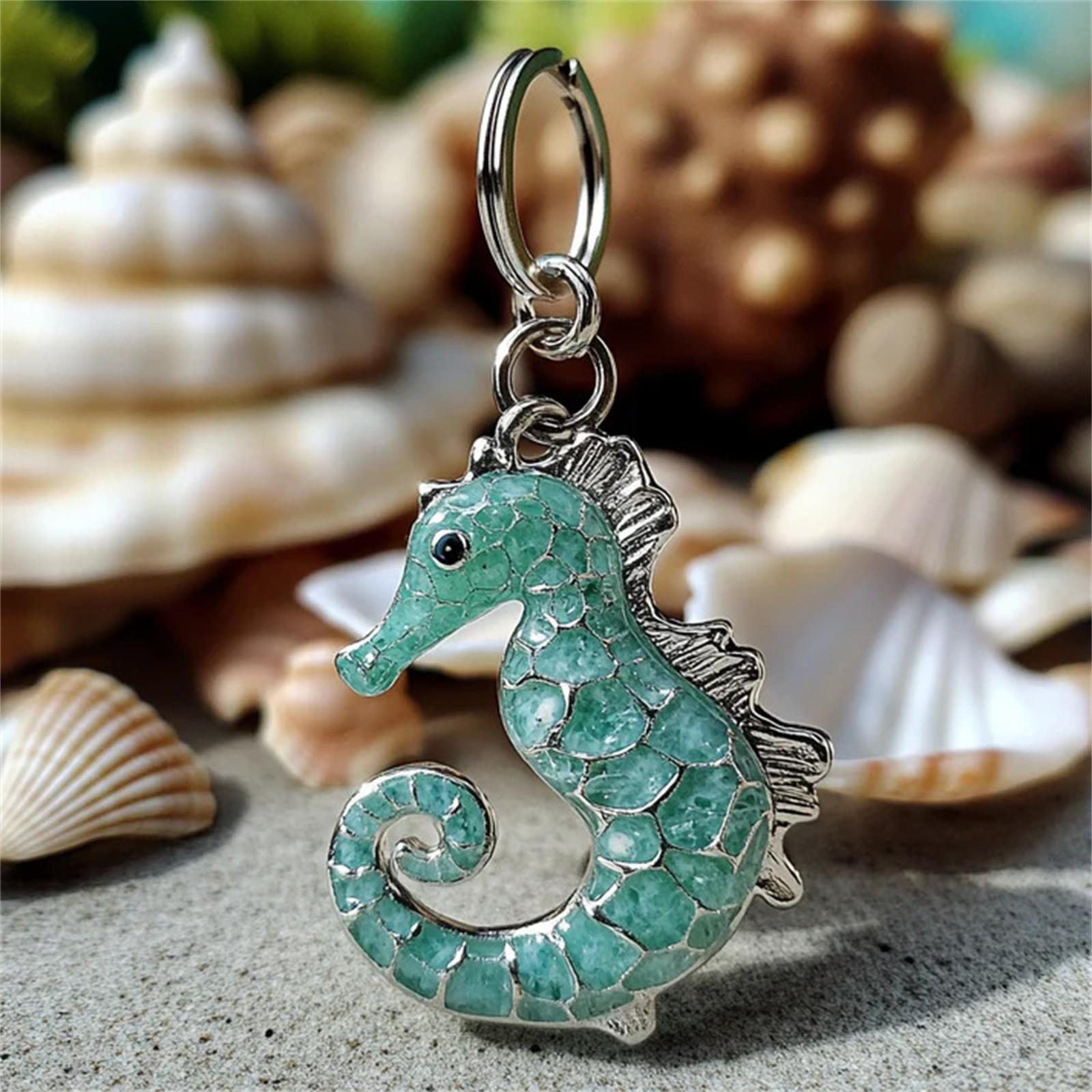 

Брелок с подвеской в виде океана, брелок с морским животным в стиле океана, креативное украшение в виде кобальтово-синего брелока One Size