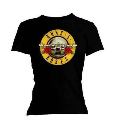 Guns N' Roses Ladies T-Shirt: Classic Bullet Logo (Skinny Fit) (XXXX-Large)