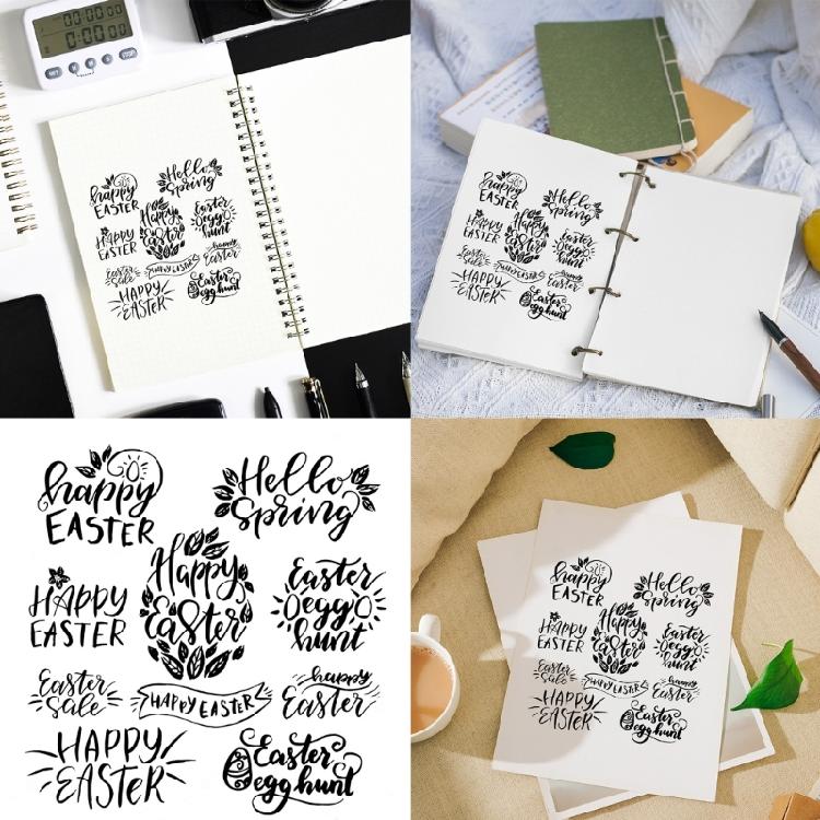 Happy Easter Silicone Stamps Transparent Stamp Seal for DIY Greeting Cards Decor
