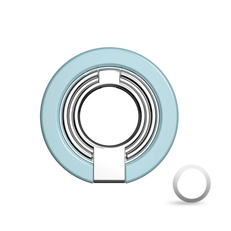 

Magnetic Detachable Phone Grip Alloy Mounting Base Support 360 Rotation Adjustable Stand For Video Streaming 2kg Bearing синий