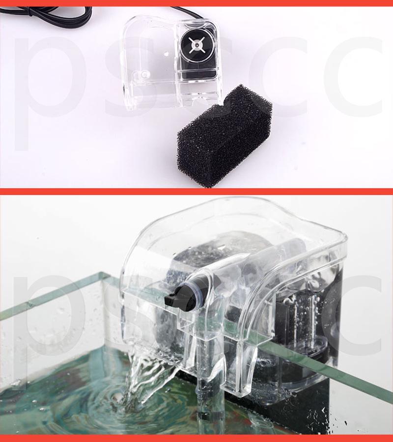 Transparent Wall-Mounted Waterfall Aquarium Filter