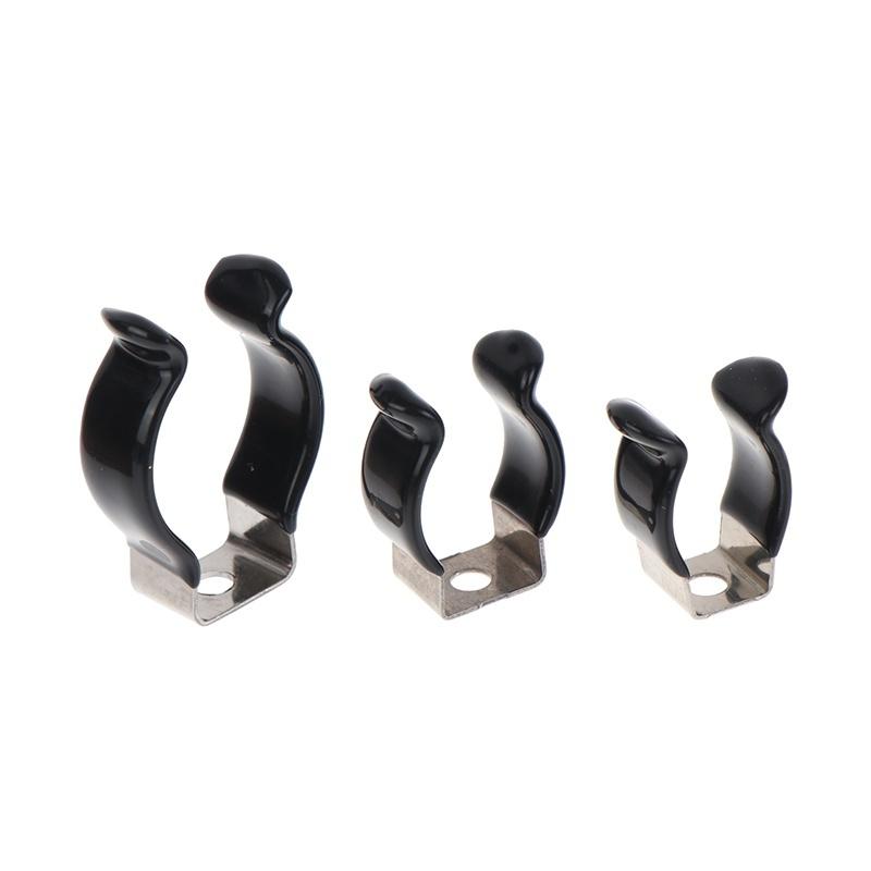 5Pcs U Clips Holder Bracket T5 - T10 Type Black Plastic Dipped Clamps Lamp Support Lampholder For Pipe Clamps