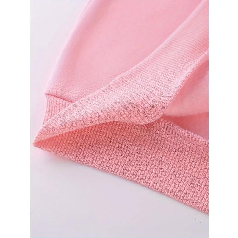 Fashionable Casual Round Neck Sweatshirt for Girls, Perfect for Autumn And Winter,