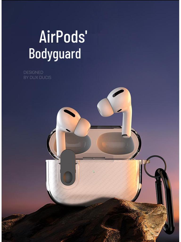 AirPods Pro & AirPods 3 Transparente Eis Kristall Kohlefaser Schutzhülle