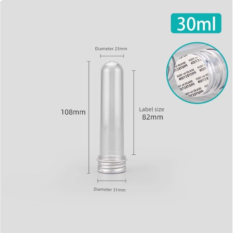 30ml/40ml/100ml Transparent Cylindrical Plastic Test Tube Mask Powder Bottles Bath Salts Candy Storage Bottle Fire Extinguisher Bottles