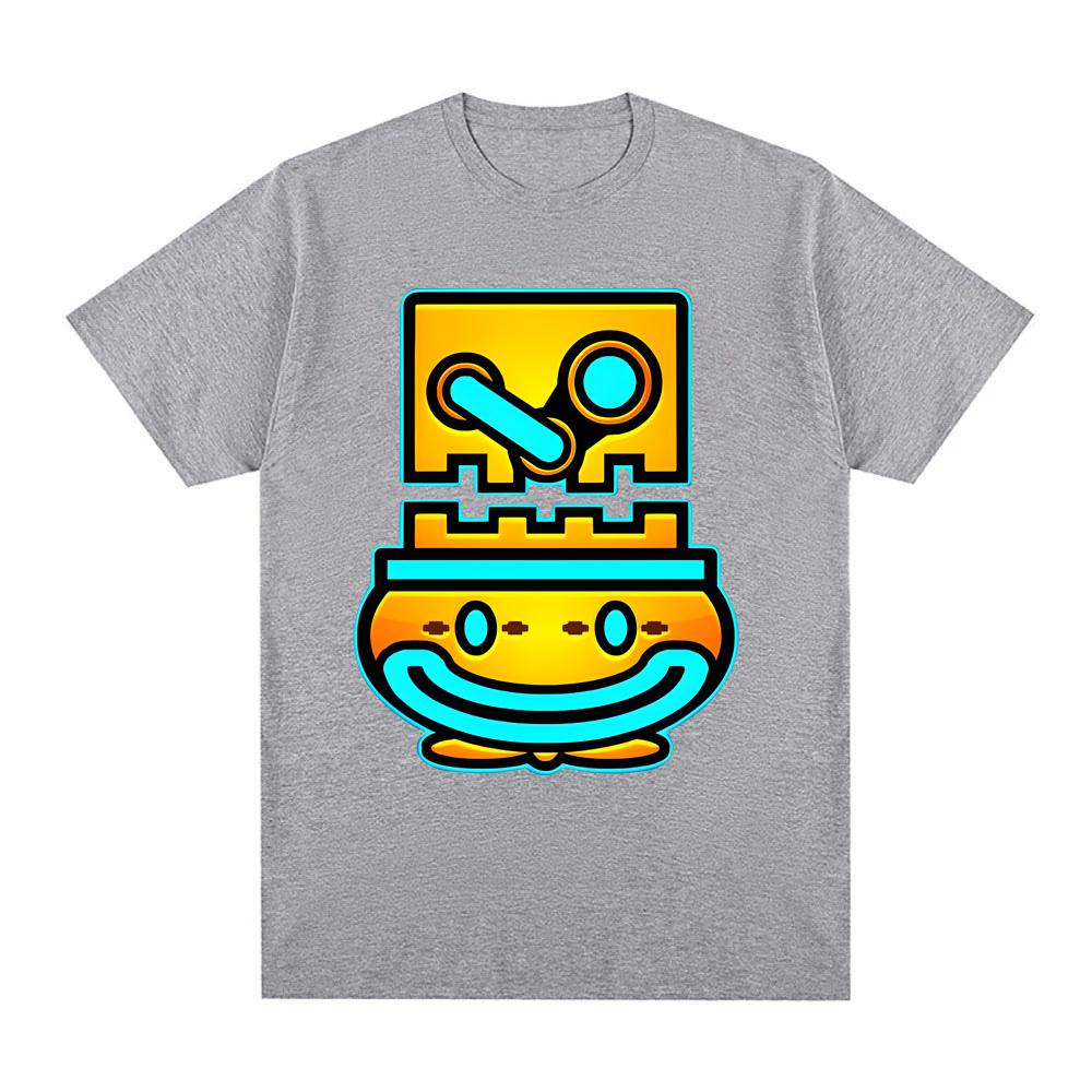 Geometry Dash T-Shirt 2026 Neue Rhythmus-Plattform Elektronische Spiele Grafikdruck TEE Baumwolle Bequem Hochwertige T-Shirts