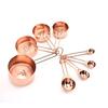 8Pcs/Set Stainless Steel Measuring Spoons Set Rose Gold Cups Kitchen Accessories Baking Tea Coffee Spoon Tools