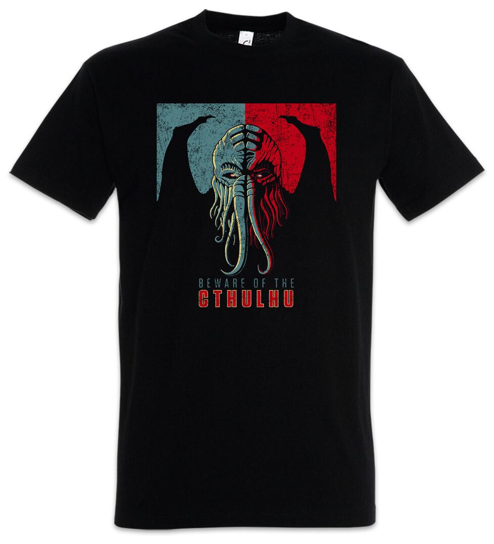 Beware Of Cthulhu Mens T-Shirt Mens Womens Tees Top Horror Arkham Lovecraft Miskatonic Antarctic S