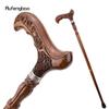 Chinese Knot Brown Wooden Fashion Stick Decorative Vampire Cospaly Party Wood Walking Cane Halloween Mace Wand Crosier 93cm