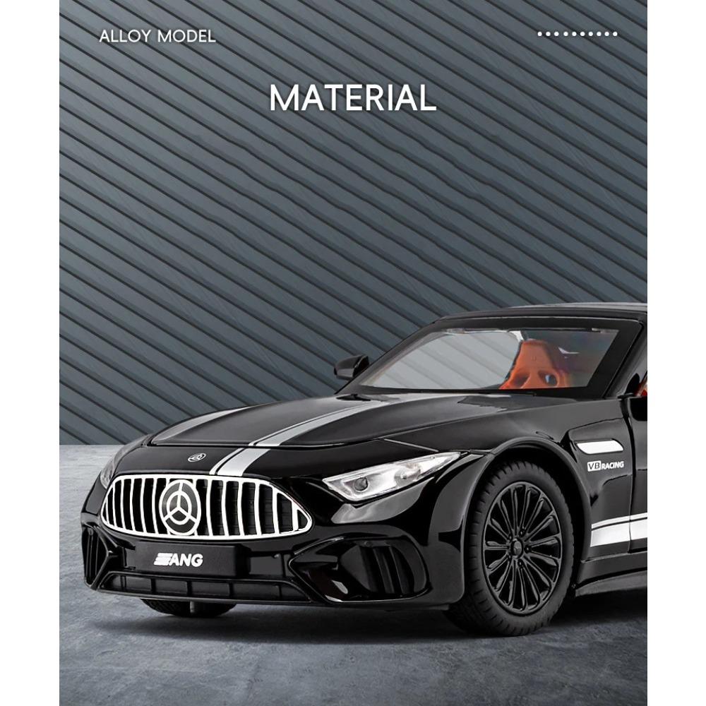 1/24 Mercedes-Benz SL63 Sports Car Alloy Scale Car Model Diecast Metal Sound and Light Collection Children Toy Miniature Car Vehicle