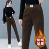 R standard warm fleece thickened arctic fleece casual pants for women's winter new high-waisted slim pants Harlan pants for women