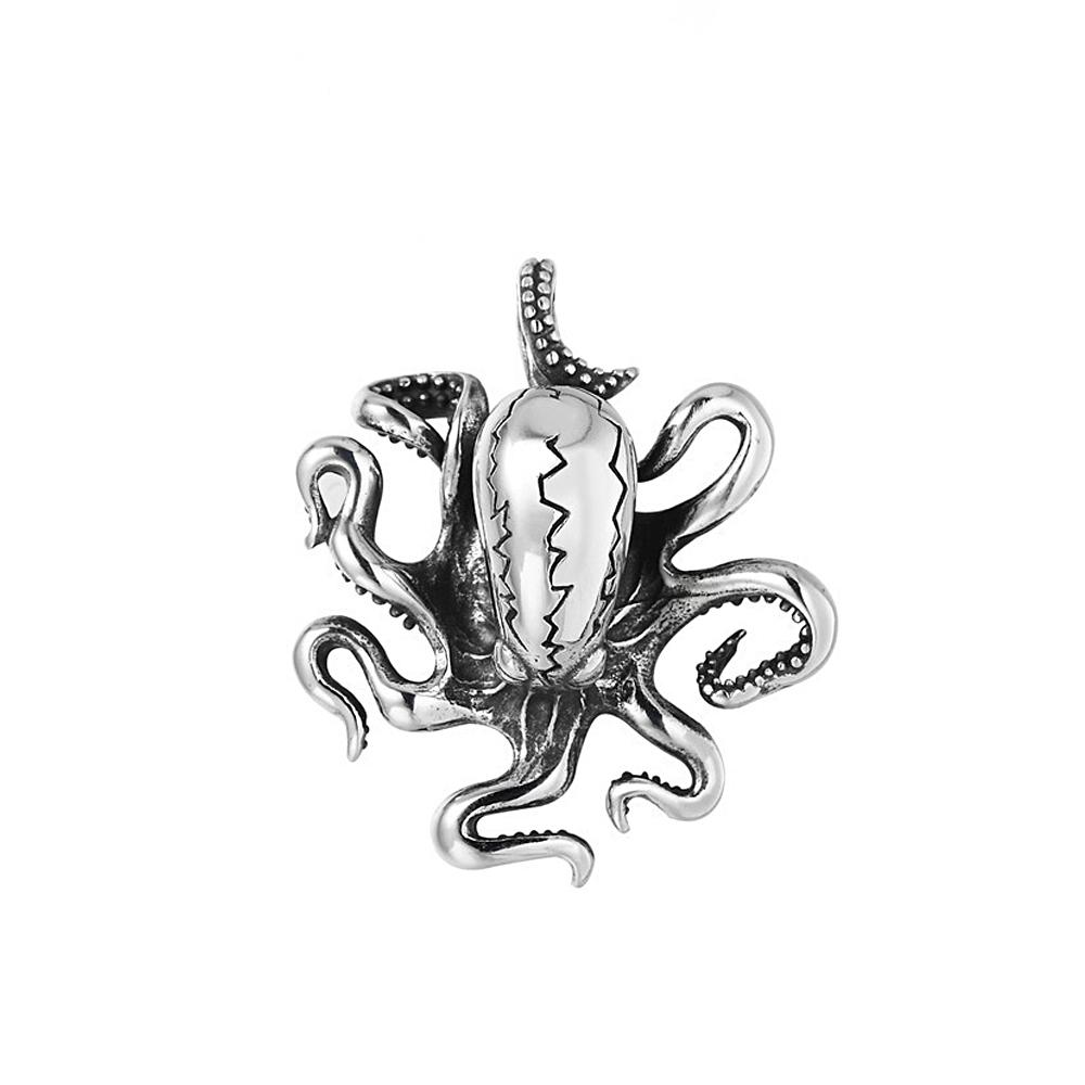 Punk High Quality Octopus Pendant Necklaces Stainless Steel Biker Hip Hop Animal Necklace For Men Creative Jewelry Gifts