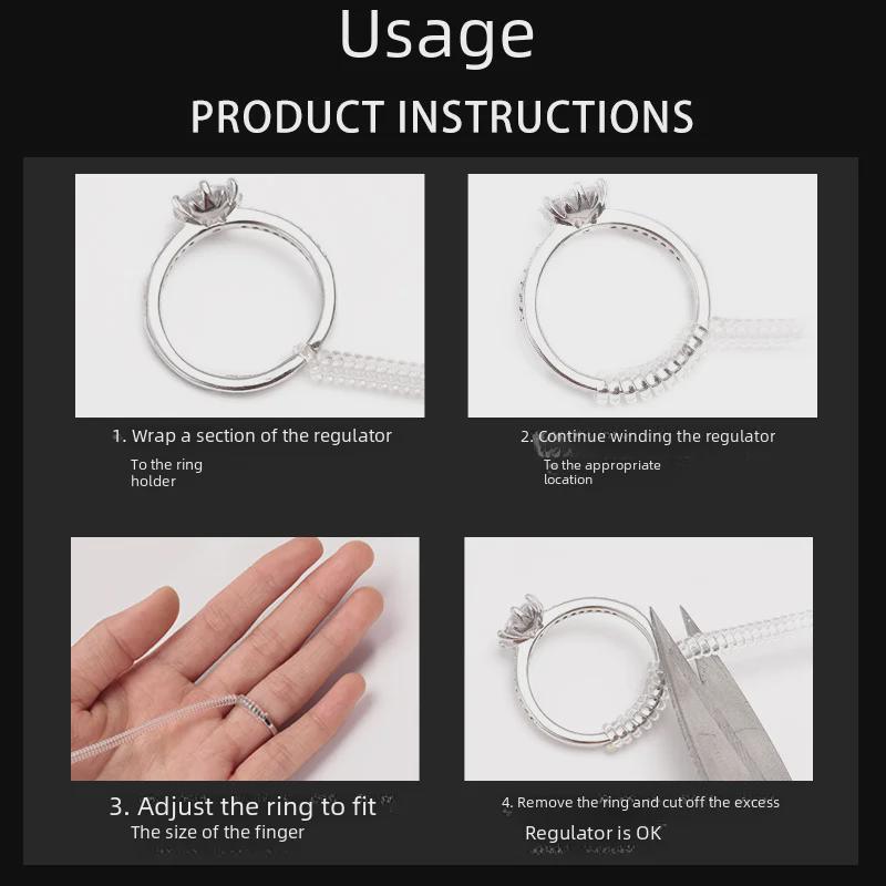 Transparent Ring Size Reducers - Perfect for Large Rings, Fishing Lines, and More