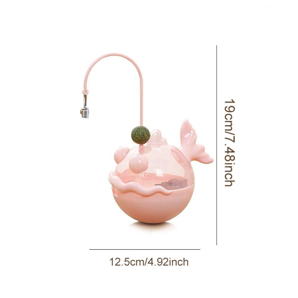 Fish Shape Cat Treat Dispenser Plastic Interactive Cat Toy Cat Leakage Food Toy  Interest