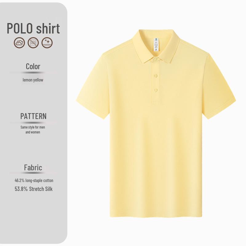 Custom Plus Size Cotton Polo Shirt with Logo Printing - Short Sleeve Lapel Design for Workwear