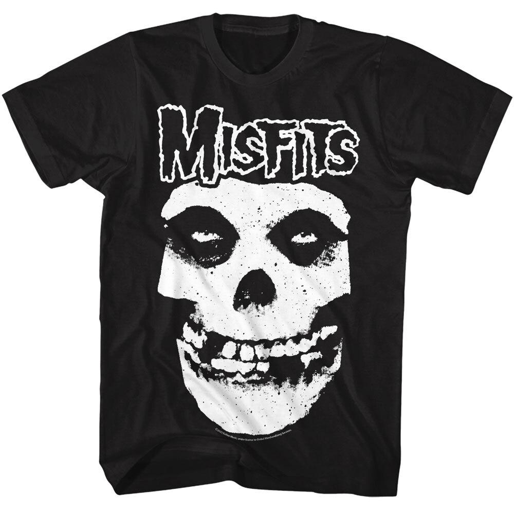 The Misfits Band T Shirt Men039;s Punk Rock Music Official Skull Graphic Black Tee Unisex T-Shirt M