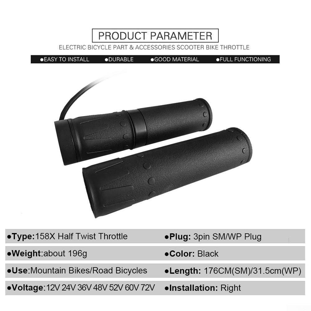 Half Twisting Throttle 158X Half Twisting 178 cm (WP) Černá