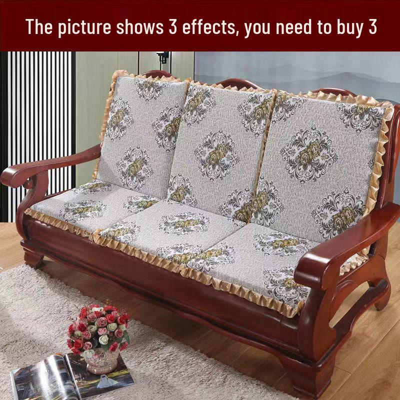 Thickened Non-Slip Rosewood Recliner Cushion with Backrest 50x60cm Premium Cotton