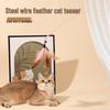 Plush Feather Cat Teaser Stick with Bell - Stress Relief and Fun Self-Entertainment Toy