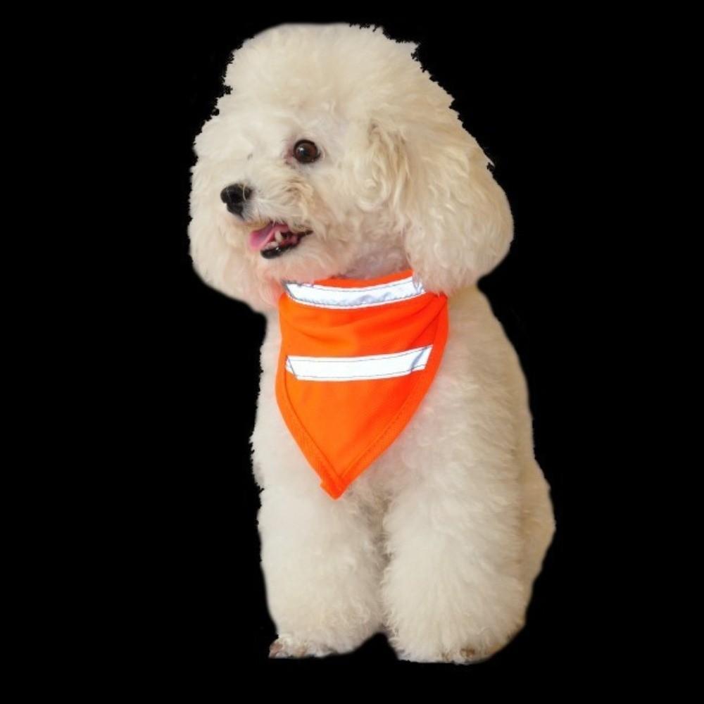 Sabbertuch Hund Sicherheitsschal Reflektierendes Dreieck Welpen Sichtbarkeit Lätzchen Helles Orange/Gelb Atmungsaktive Haustier Leuchtende Kleidung