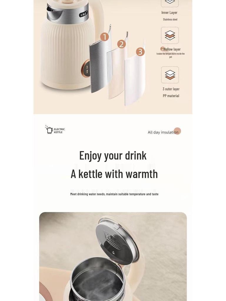 Wanlida 2.5L Electric Kettle: Large Capacity, Constant Temperature, Ideal for Home and Gifting