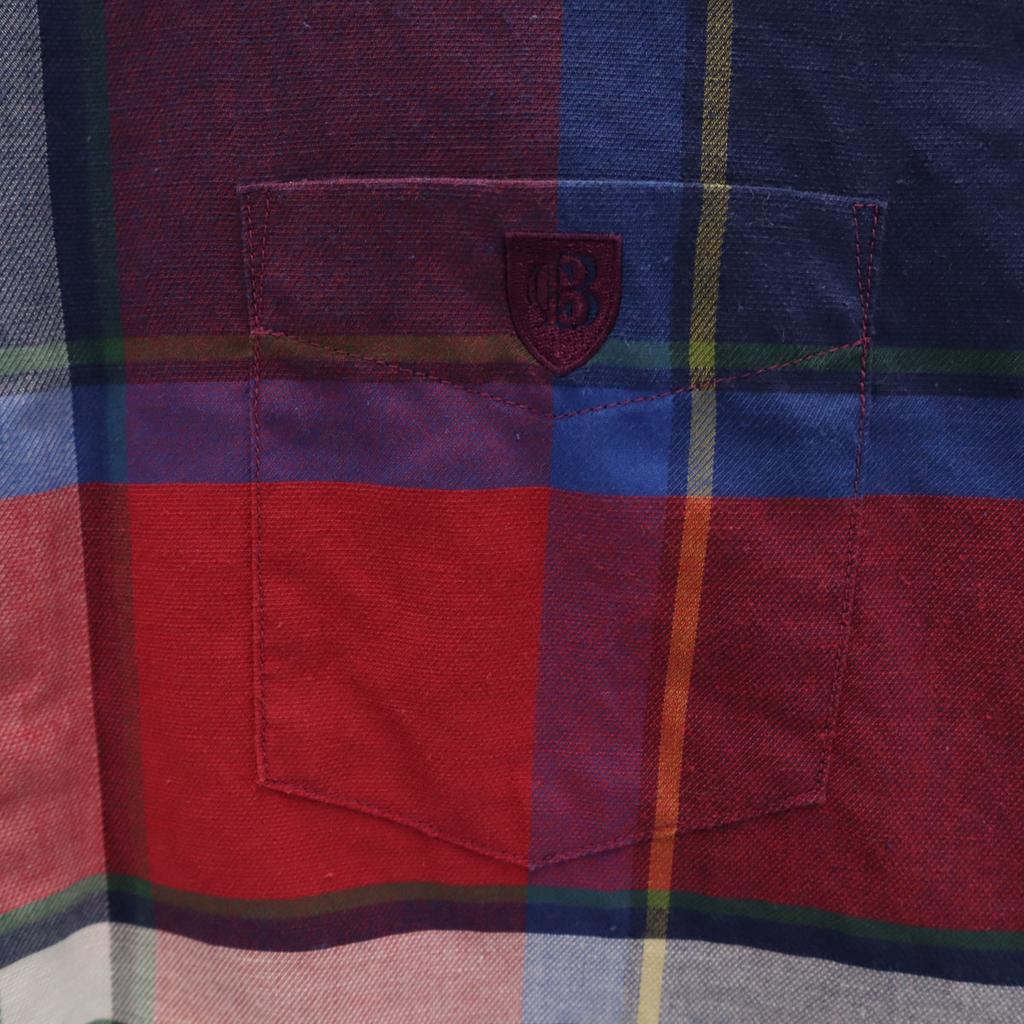 BLACK LABEL CRESTBRIDGE Check Pattern Long Sleeve Shirt M Red Men's Used