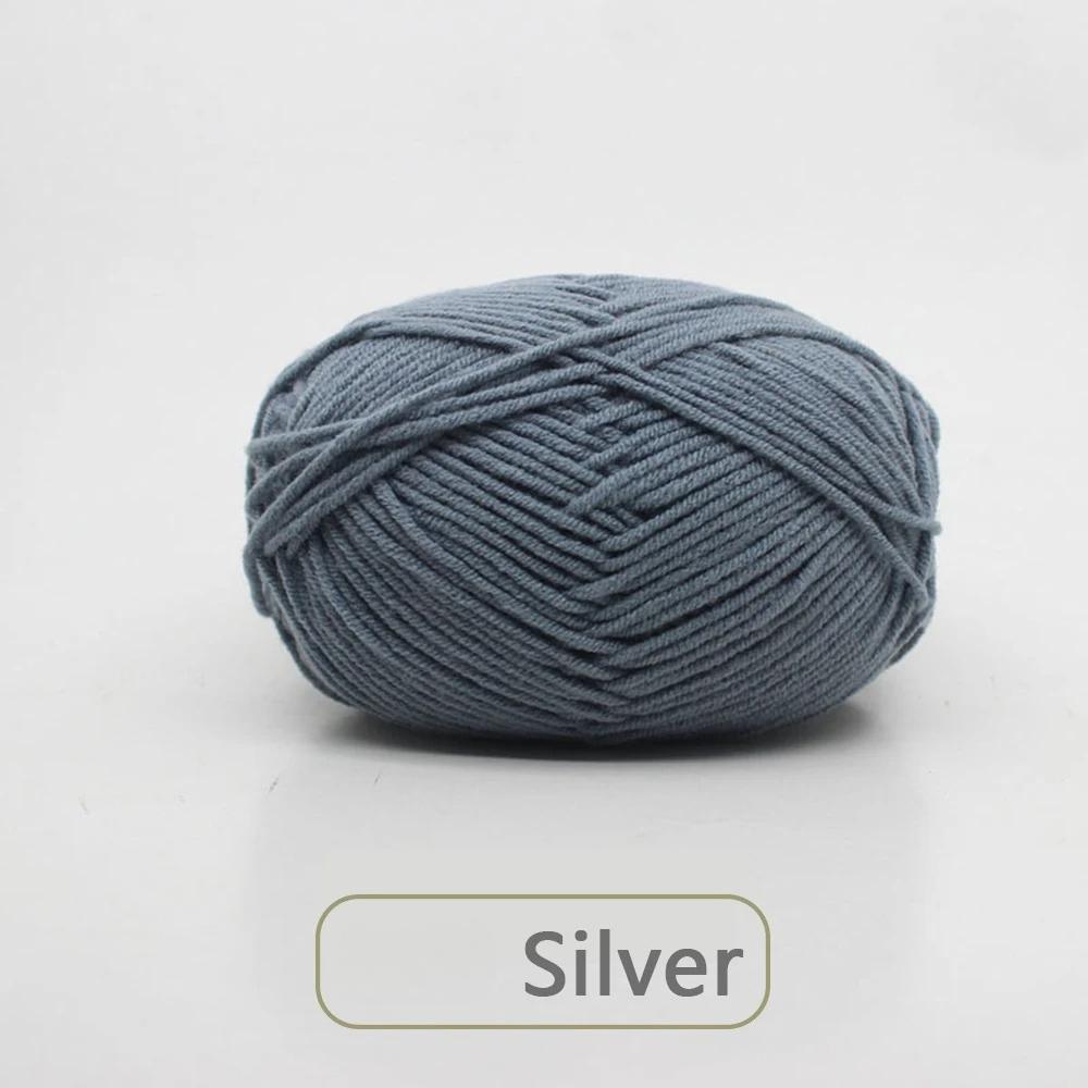 1pc 50g Soft Wool Milk Cotton Yarn Crochet Anti-Pilling Hand Knitting Thread For Cardigan Scarf Hat Baby Sweater Doll Supplies