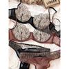 Summer Lace Ultra Thin Women Underwear French High Quality Feather Push Up Bra Set Sexy Brassiere and Hollow Panties Sets Ladies