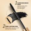 Set di mascara + eyeliner + siero per ciglia + crema per sopracciglia, set per il trucco degli occhi e delle sopracciglia, anti-sudore, non facile da togliere, trucco naturale per gli occhi a lunga durata