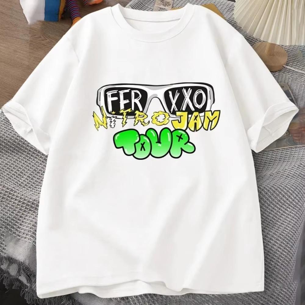 Tričko Feid Ferxxo Muži Ženy Rapper 90. léta Pánské tričko Léto Bavlna Tričko s krátkým rukávem Unisex Streetwear Pánská trička oversize
