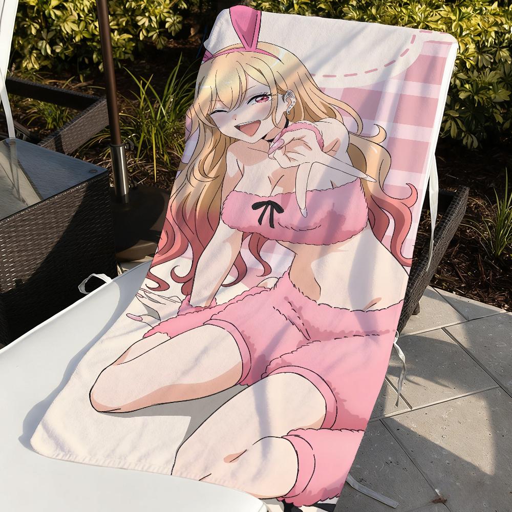 Anime My Dress-Up Darling Towel Soft Pool Gift For Travel Gym Shower Camping Quick Dry Sports Large Beach Towels