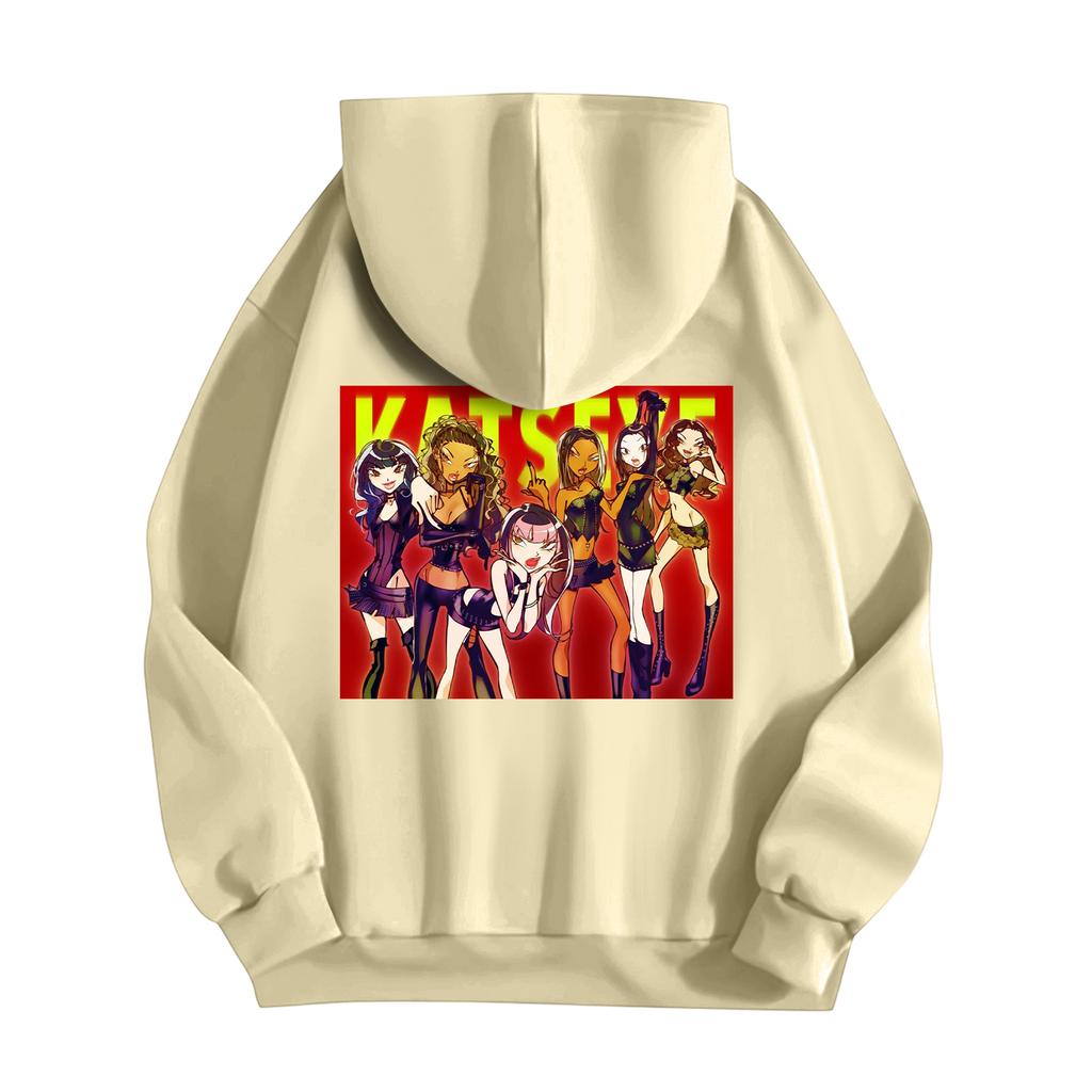 Women's Fashion Casual Long Sleeve Loose Printed Pullover Sports Long Sleeve Hooded Sweatshirt
