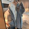 Autumn and Winter Balloon Sleeve Knit Cardigan Women Korean Solid Color Loose Sweater Coat Woman Lazy Wind Soft Warm Cardigans Ladies