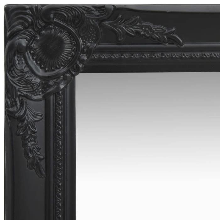 VidaXL Wall Mirror Baroque Style 40x40 Cm Black 320307