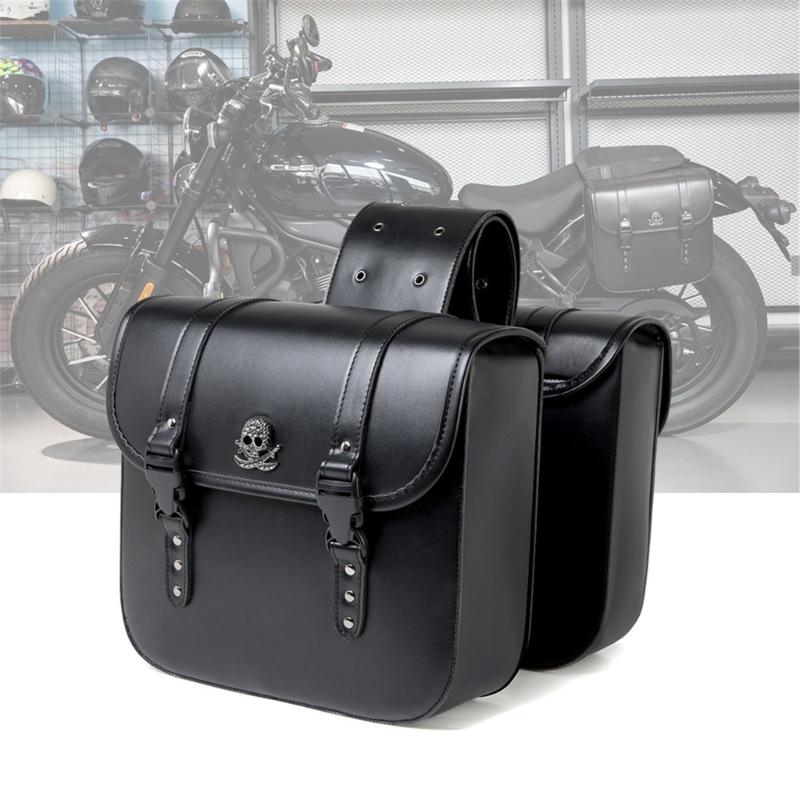 Motorrad Satteltaschen Set Wasserdicht Hohe Dichte Leder Werkzeugaufbewahrung Stilvolle Motorrad Satteltaschen Einfache Montage