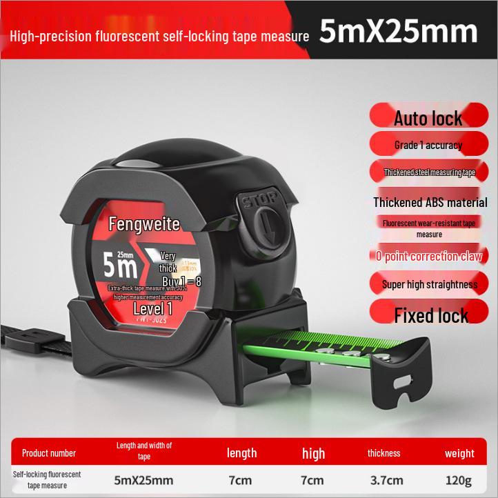 Double-Sided Fluorescent Tape Measure: Thick, Durable, Wear-Resistant, Waterproof, Drop-Proof, High-Precision, Transparent Ruler for Woodworking.