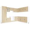 Kitchen Cabinet Set, Porto, 14-Piece, Sonoma Oak