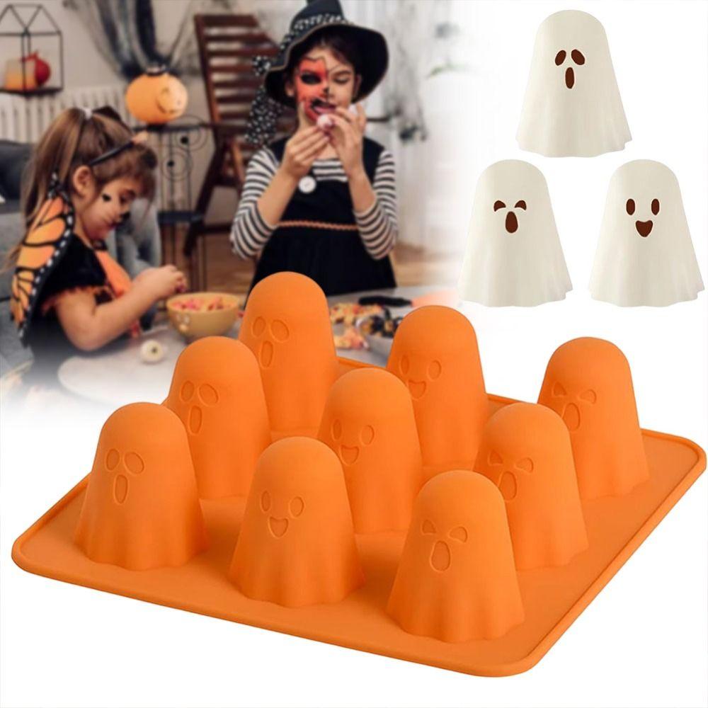 Non-Stick Halloween Ghost Chocolate Molds Reusable Ghost Ice Mould  Halloween Party