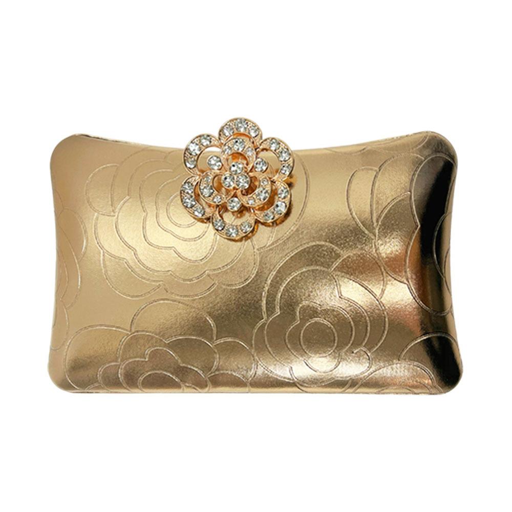 Borsa a pochette alla moda e di lusso leggero, Borsa a tracolla elegante, Borsa con catena tempestata di diamanti, Borsa da sera