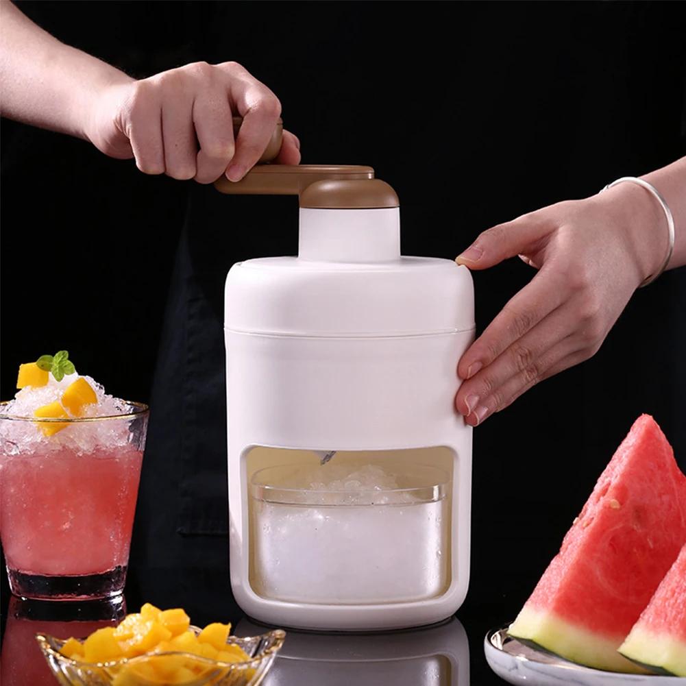 Mini Easy Ice Shaver Creative Shredding Shaved Crushing Machine Household Hand-Cranking Practical Portable Ice Cream Tools