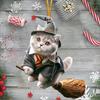 Cat-Shaped Pendant Car Hanging Decoration with Lanyard Easy To Hang Non-Fading Auto Rearview Mirror Hanging Ornament