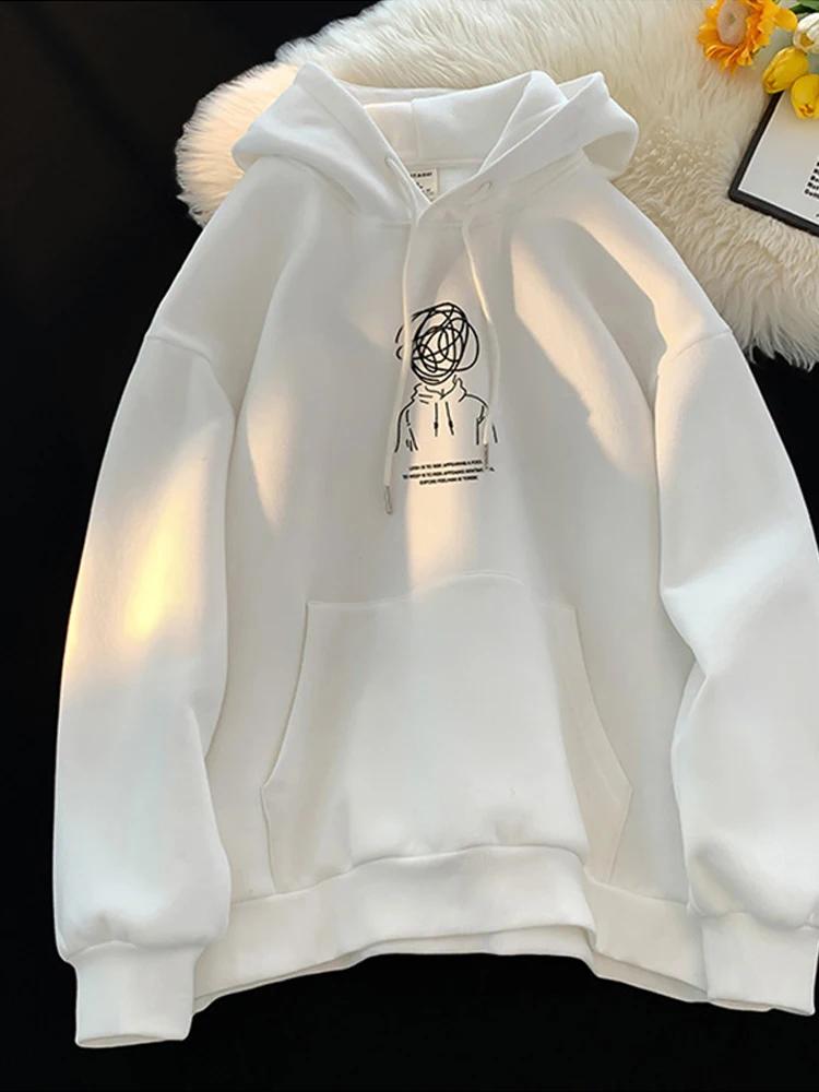 Funny Brainstorming Boy Graphic Hoodies For Men Hip Hop Fashion Baggy Sweatshirts Oversized Clothes Fleece Pullover Sweatshirts